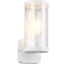 Lumină de perete albă cu abajur transparent pentru interior
