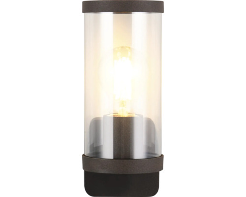 Lampă de masă cu cilindru transparent și bec