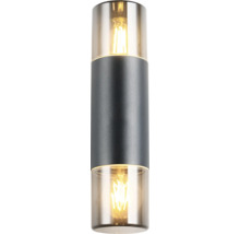 Lumină de perete cu două becuri și design cilindric