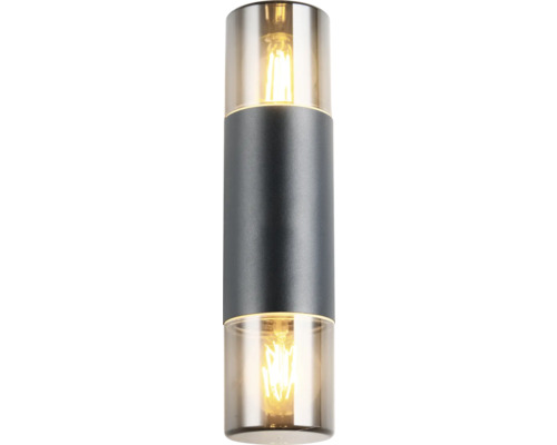 Lumină de perete cu două becuri și design cilindric