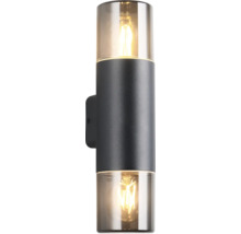 Lumină de perete modernă pentru exterior cu două becuri