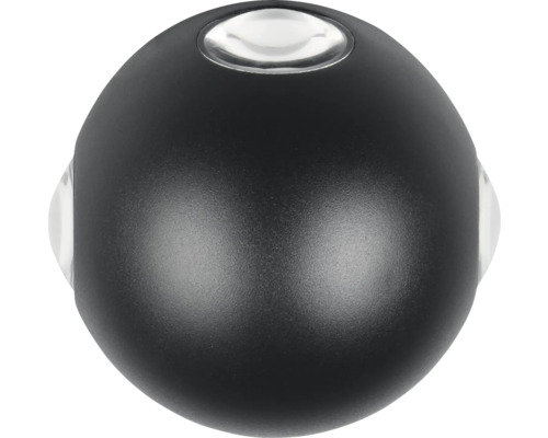 Buton de mobilier negru în formă de bilă