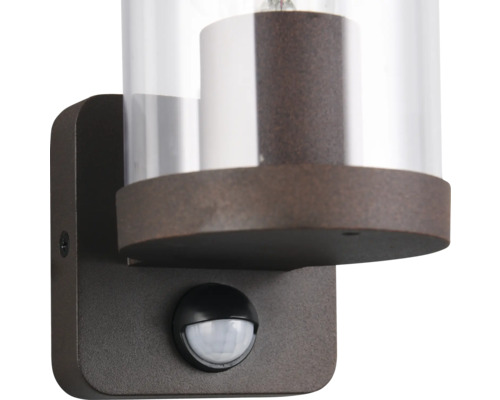 Lumină de perete pentru exterior cu senzor de mișcare și abajur