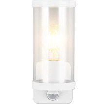 Lampa de perete cu senzor de mișcare și abajur transparent