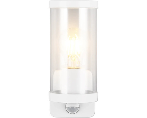 Lampa de perete cu senzor de mișcare și abajur transparent