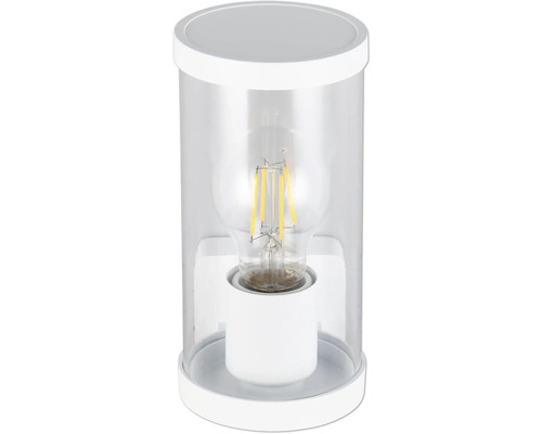 Bec cu abajur din sticlă transparentă