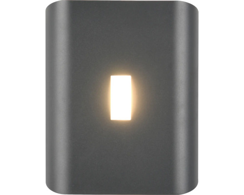 Lumină de perete LED gri cu deschidere dreptunghiulară