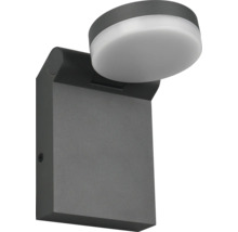 Lumină de perete exterioară gri cu suprafață de iluminare rotundă