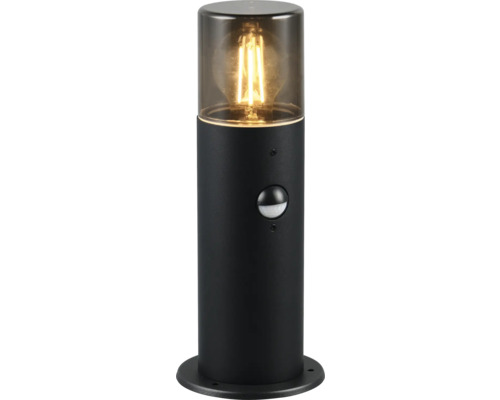 Corp de iluminat negru pentru exterior cu senzor de mișcare și sursă de lumină