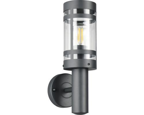 Lumină de perete cu cilindru din sticlă transparentă pentru exterior