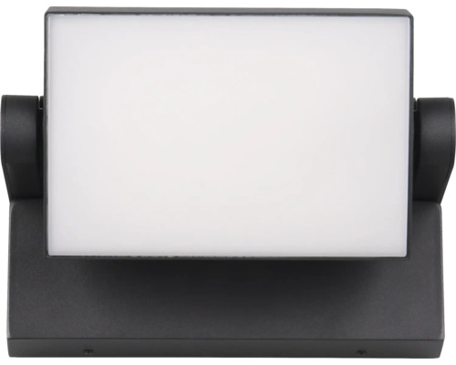 Lumină de exterior neagră cu element luminos dreptunghiular, alb