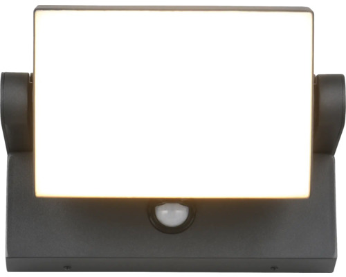 Aplică LED exterior Kansas 10W 1000 lumeni, senzor de mișcare, IP54, antracit Lumină de exterior cu senzor de mișcare