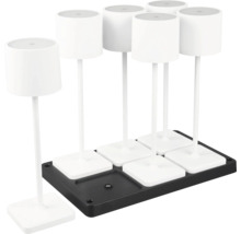 Veioză LED Fernandez 5W 130 lumeni, lumină reglabilă, pentru exterior IP54, alb, set 6 bucăți