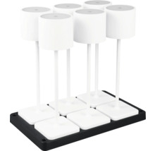 Veioză LED Fernandez 5W 130 lumeni, lumină reglabilă, pentru exterior IP54, alb, set 6 bucăți