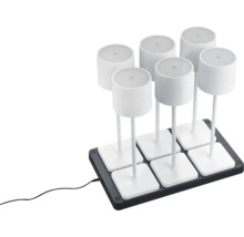 Veioză LED Fernandez 5W 130 lumeni, lumină reglabilă, pentru exterior IP54, alb, set 6 bucăți