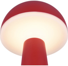 Veioză LED Fungo 2W 200 lumeni, lumină reglabilă, pentru exterior IP54, încărcare USB, roșu