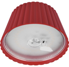Lampadar cu LED integrat Suarez 2W 200 lumeni, pentru exterior IP44, încărcare USB, roșu
