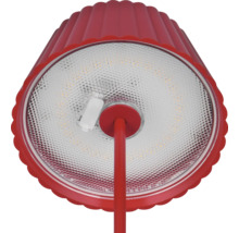 Lampadar cu LED integrat Suarez 2W 200 lumeni, pentru exterior IP44, încărcare USB, roșu