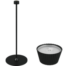 Veioză LED Suarez 2W 200 lumeni, pentru exterior IP44, încărcare USB, antracit