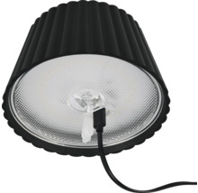 Lumină LED neagră cu abajur