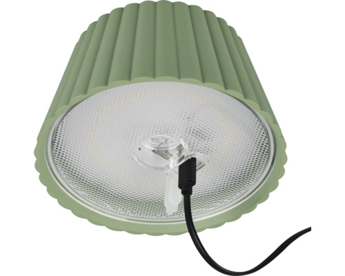 Lampadar cu LED integrat Suarez 2W 200 lumeni, pentru exterior IP44, încărcare USB, verde mentă