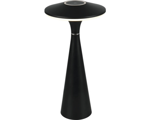 Lampă de masă neagră cu abajur rotund pentru interior