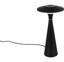 Lampă de masă LED neagră cu funcție tactilă