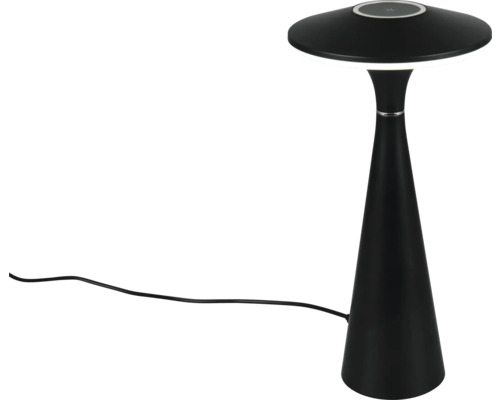 Lampă de masă LED neagră cu funcție tactilă