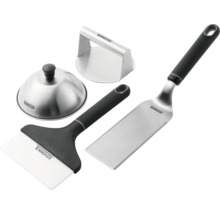 Set ustensile grătar Tenneker cu spatulă burger, spatulă grătar și clopot burger