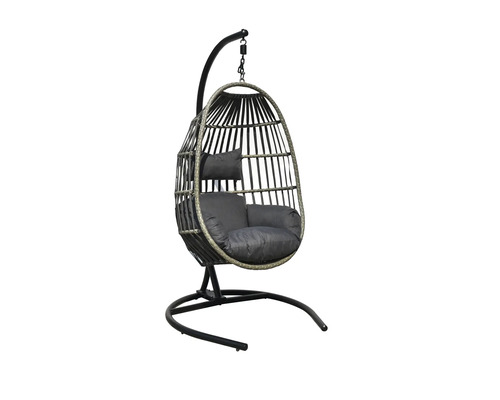 Scaun suspendat cu cadru și perne