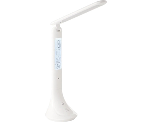 Lampă de birou cu LED integrat Coluc Smart 3,2W 380 lumeni alb, încărcare USB Lampă de birou cu LED albă cu afișaj digital