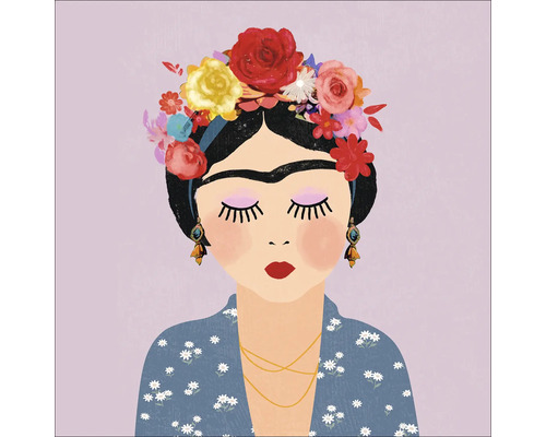 Panou decorativ Frida Kahlo II 30x30 cm