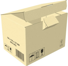 Ambalaj de carton deschis cu dimensiunile 184 x 134 x 137 milimetri și o greutate maximă de 5 kilograme.