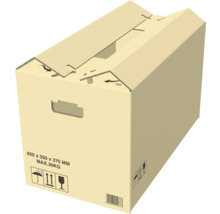 Cutie de carton cu dimensiunile 650 x 350 x 370 milimetri și o greutate maximă de 30 kilograme