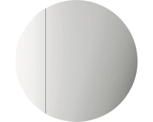 Dulap baie cu oglindă DSK Picasso Style, 1 ușă, iluminare LED, aluminiu, Ø 60 cm, negru