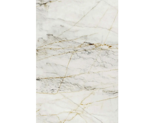 Panou decorativ SPC impermeabil Rocko Marble, 123x280 cm, SPC, decor marmură auriu