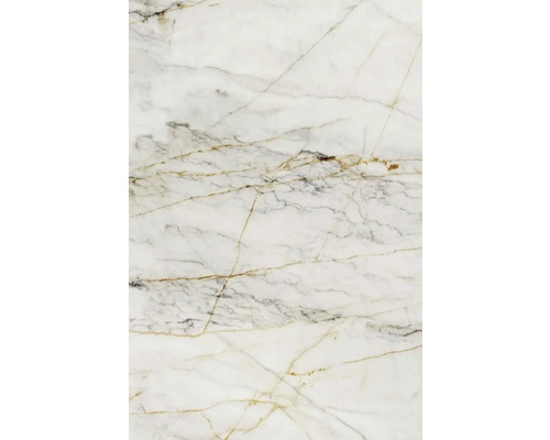 Panou decorativ pentru duş Rocko Marble, 123x280 cm, SPC, decor marmură auriu