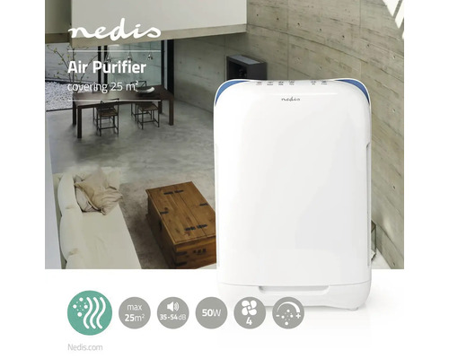 Purificator de aer Nedis în camera de zi pentru o cameră de până la 25 de metri pătrați.