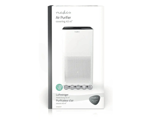 Purificator de aer Nedis pentru încăperi de până la 45 de metri pătrați în ambalaj