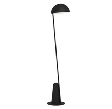 Lampă de podea neagră cu abajur semisferic