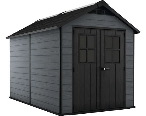 Șopron de grădină spațios, cu ușă dublă pentru depozitarea uneltelor de grădină