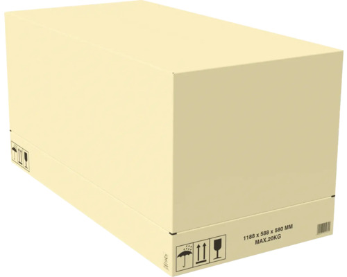 Cutie mare de transport cu dimensiunile 1188 x 588 x 580 milimetri și o greutate maximă de 20 de kilograme.