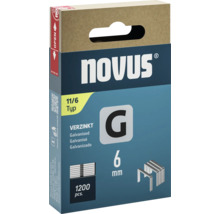 Capse Novus tip 11/6 G zincate, pachet de 1200 bucăți