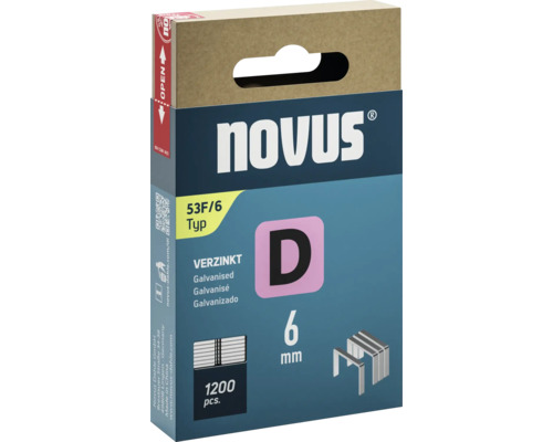 Capse Novus tip 53F/6, zincate, 6 mm, 1200 bucăți