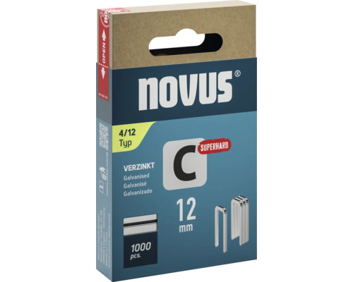 Capse Novus tip C 4/12 zincate 1000 bucăți
