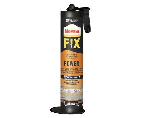 Adeziv de montaj Moment Fix Extreme Power 385 g Adeziv de montaj Moment Fix Power într-un cartuș de 350 de grame