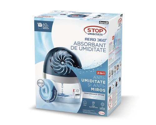 Dezumidificator Ceresit Aero 360° cu rezervă 450 g Dezumidificator Ceresit Aero 360° cu rezervă 450 g