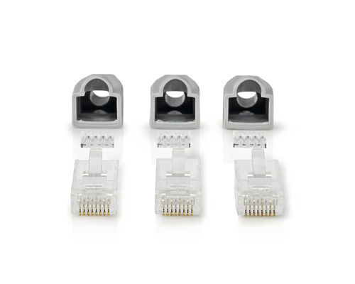 Trei conectori de rețea cu protecție la îndoire