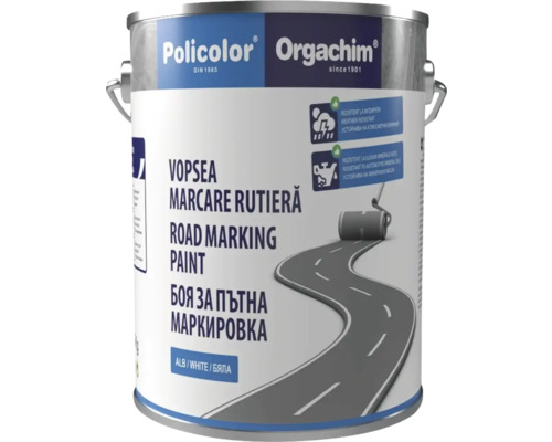 Vopsea pentru marcare rutieră Policolor 3,5 kg Vopsea pentru marcaje rutiere