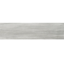 Treaptă gresie rectificată MIRAVA BERGEN Grey 29,5x120 cm
